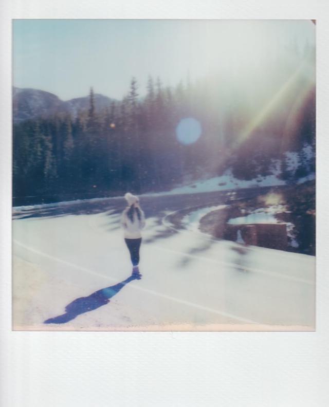 Polaroid photo of a couple in Colorado