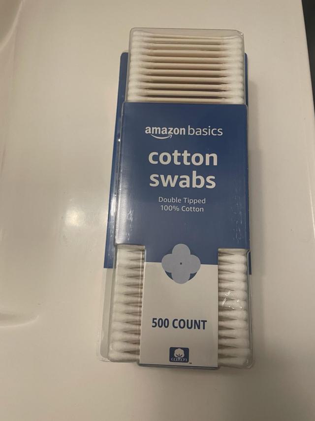 Amazon Basics Cotton Swabs close-up