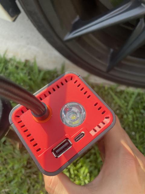 Tire Inflator in Use