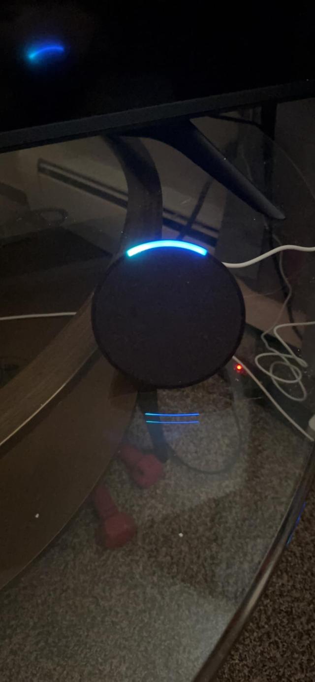 Amazon Echo Pop in use