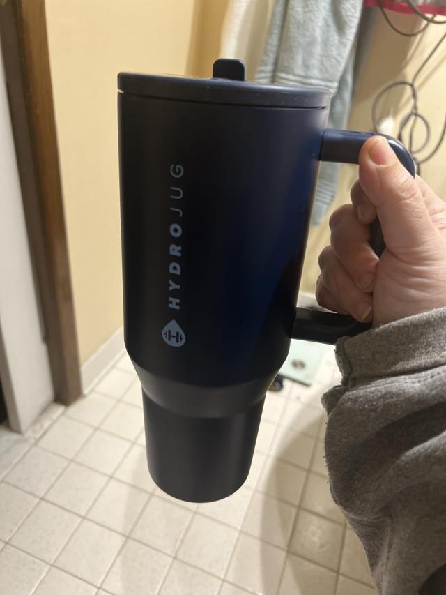 HydroJug Traveler in a car cup holder