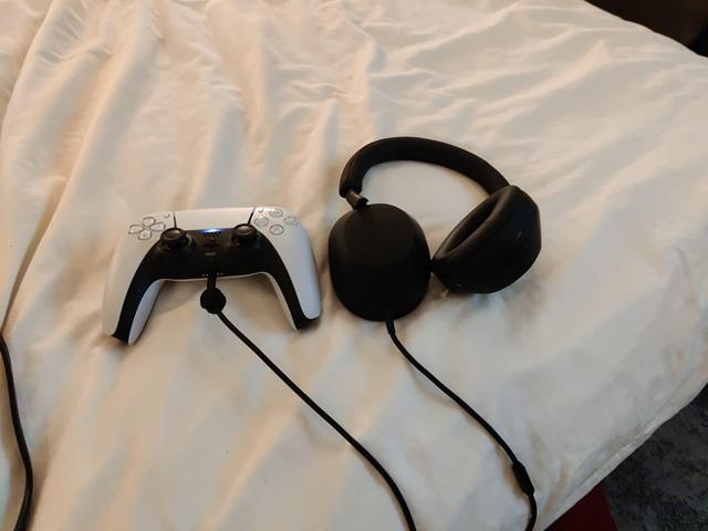 Sony WH-1000XM5 headphones worn by a user