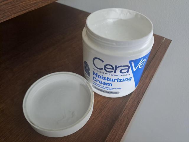 CeraVe Moisturizing Cream applied on skin