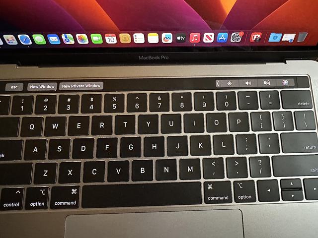 MacBook Pro keyboard close-up