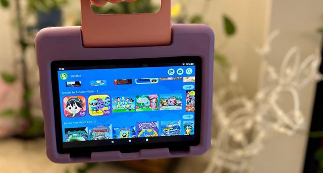 Amazon Fire 7 Kids tablet screen display