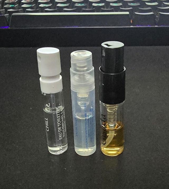 Cologne samples in a bag