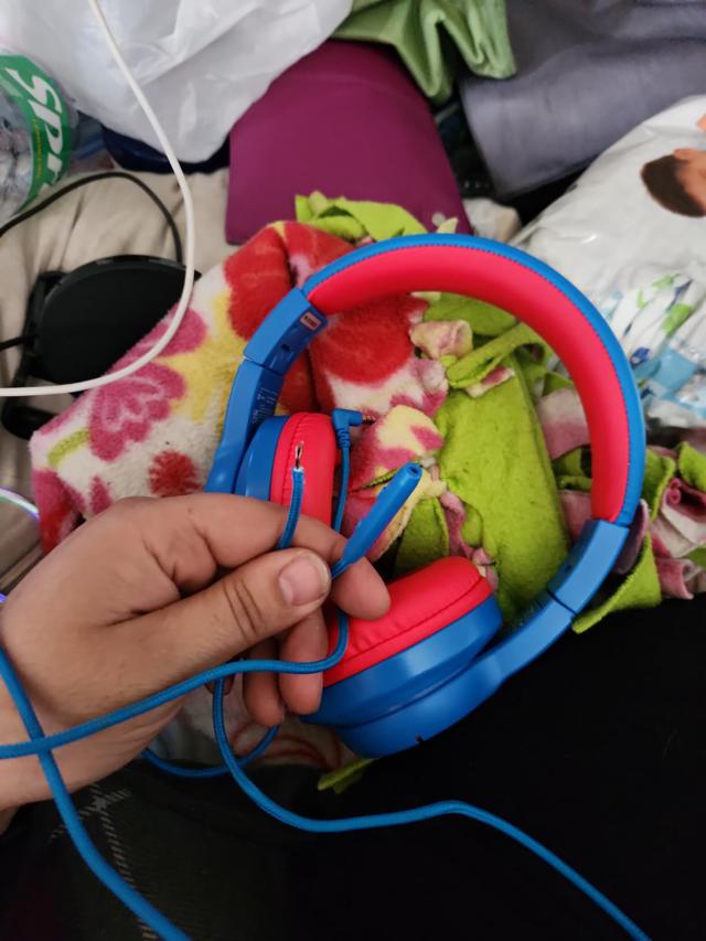 iClever Kids Headphones in use during travel