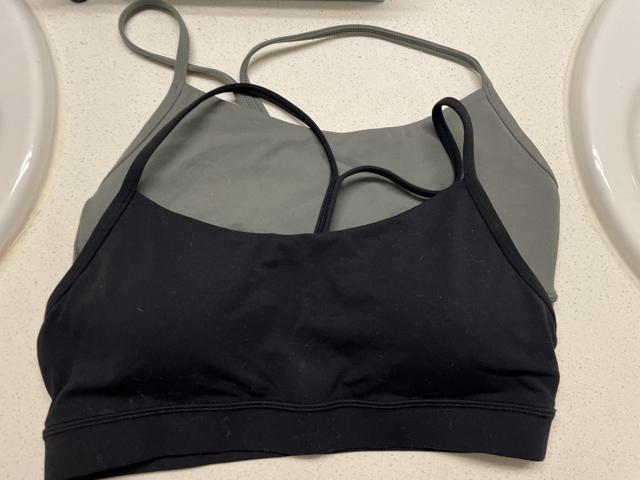 CRZ YOGA Y Back Sports Bra on a customer