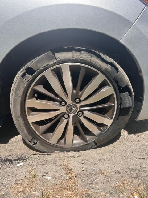 Defective tire example