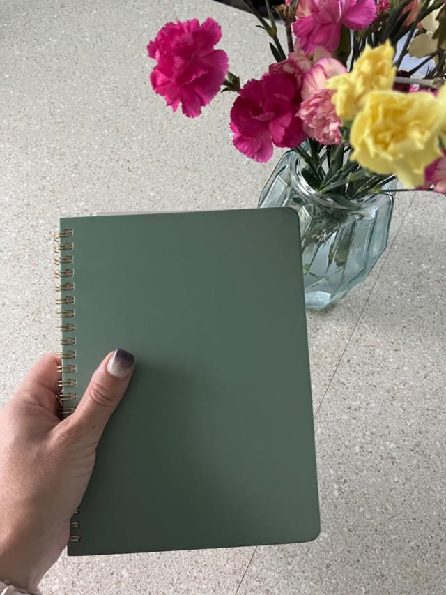 Lined Spiral Journal in Use