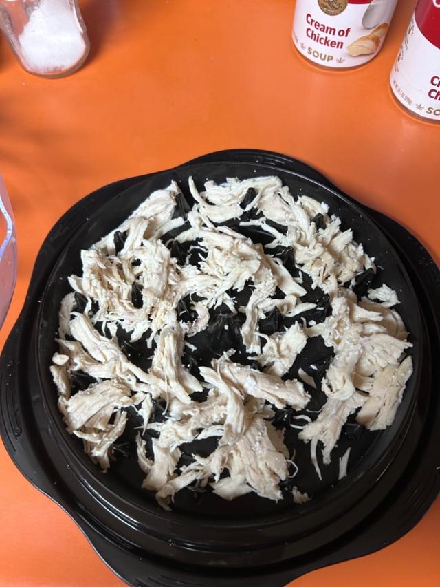 Shredded chicken using the Chicken Shredder Tool