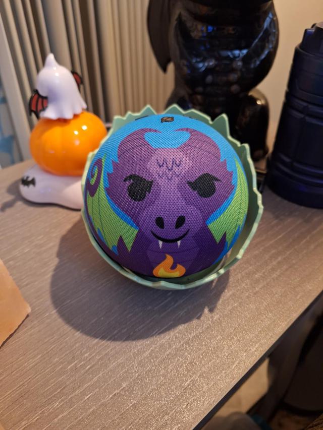 Echo Dot in Dragon Egg Stand