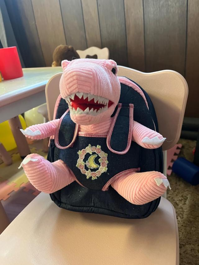 Personalized dinosaur backpack