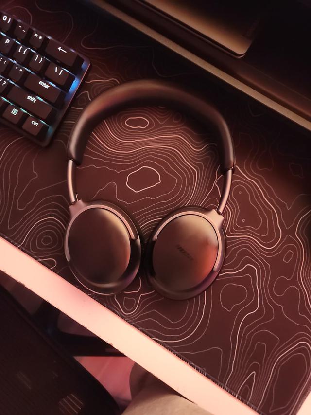 Bose QuietComfort Ultra Headphones on a desk