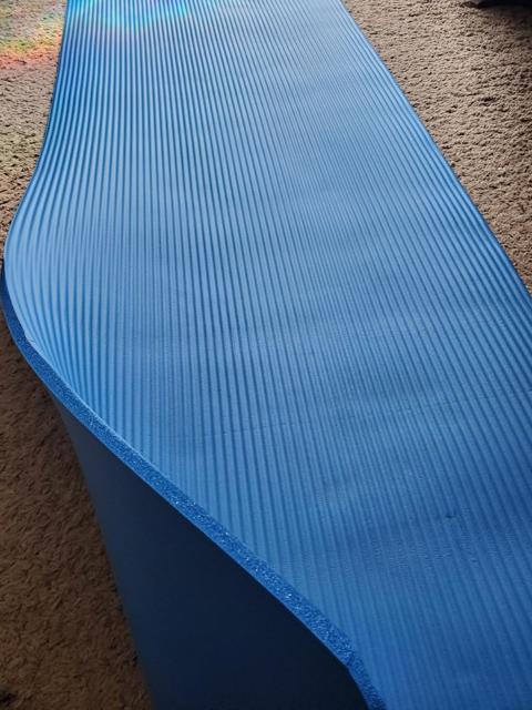 Amazon Basics Yoga Mat in use