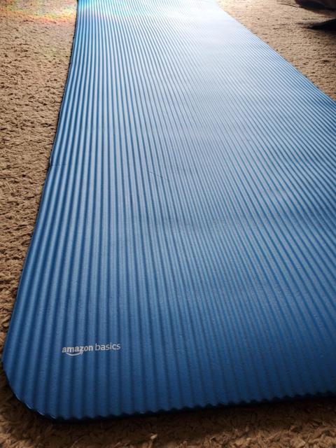 Close-up of the yoga mat texture