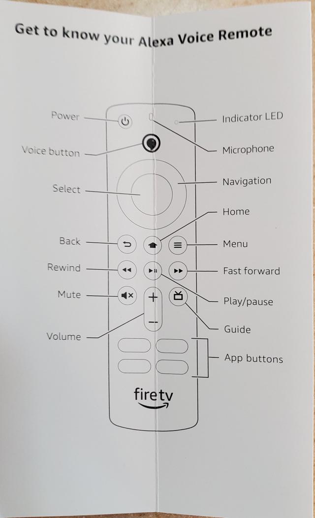 Alexa Voice Remote front view