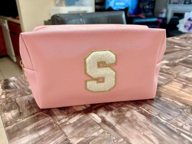 Preppy Makeup Bag in use