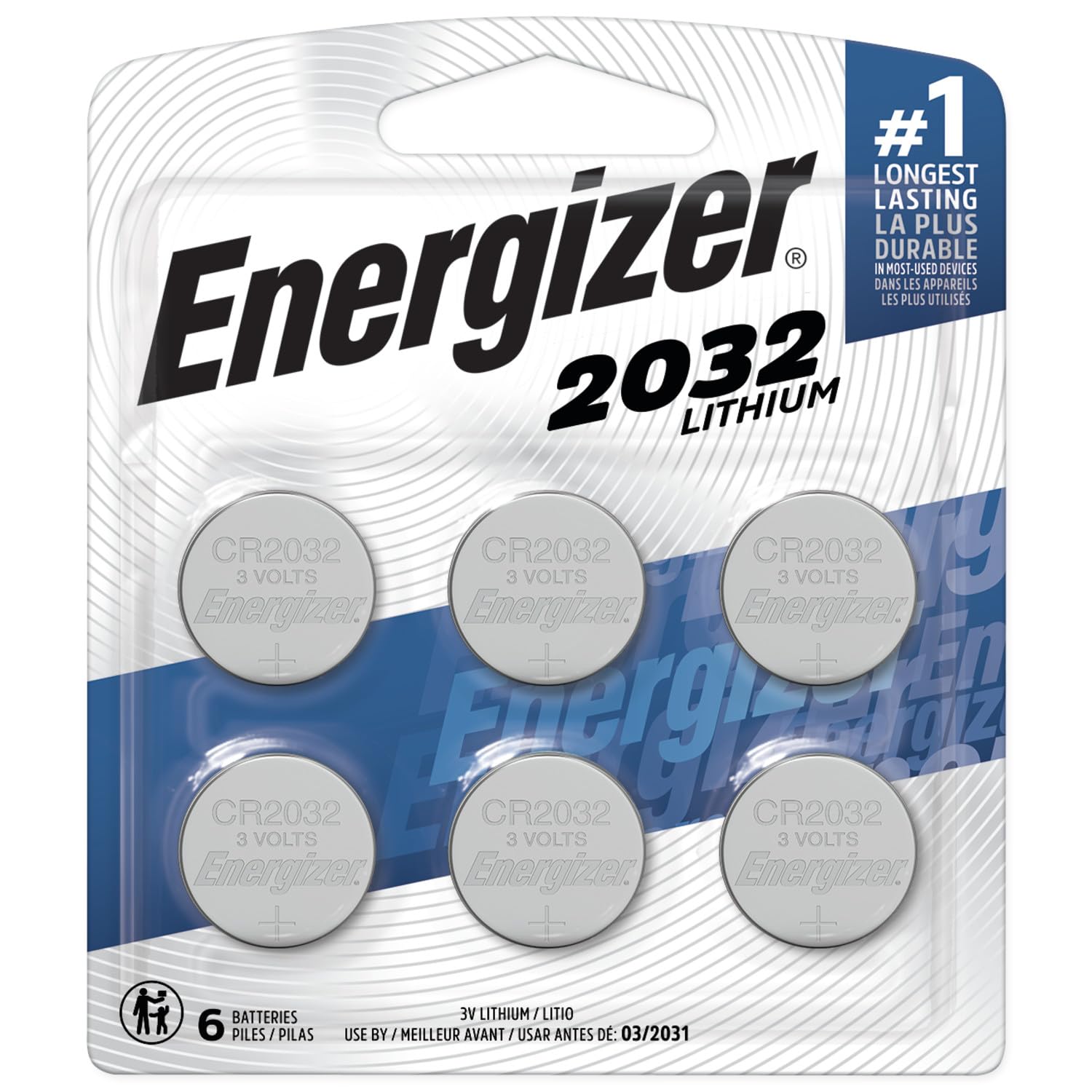 Energizer CR2032 Batteries, 6 Count