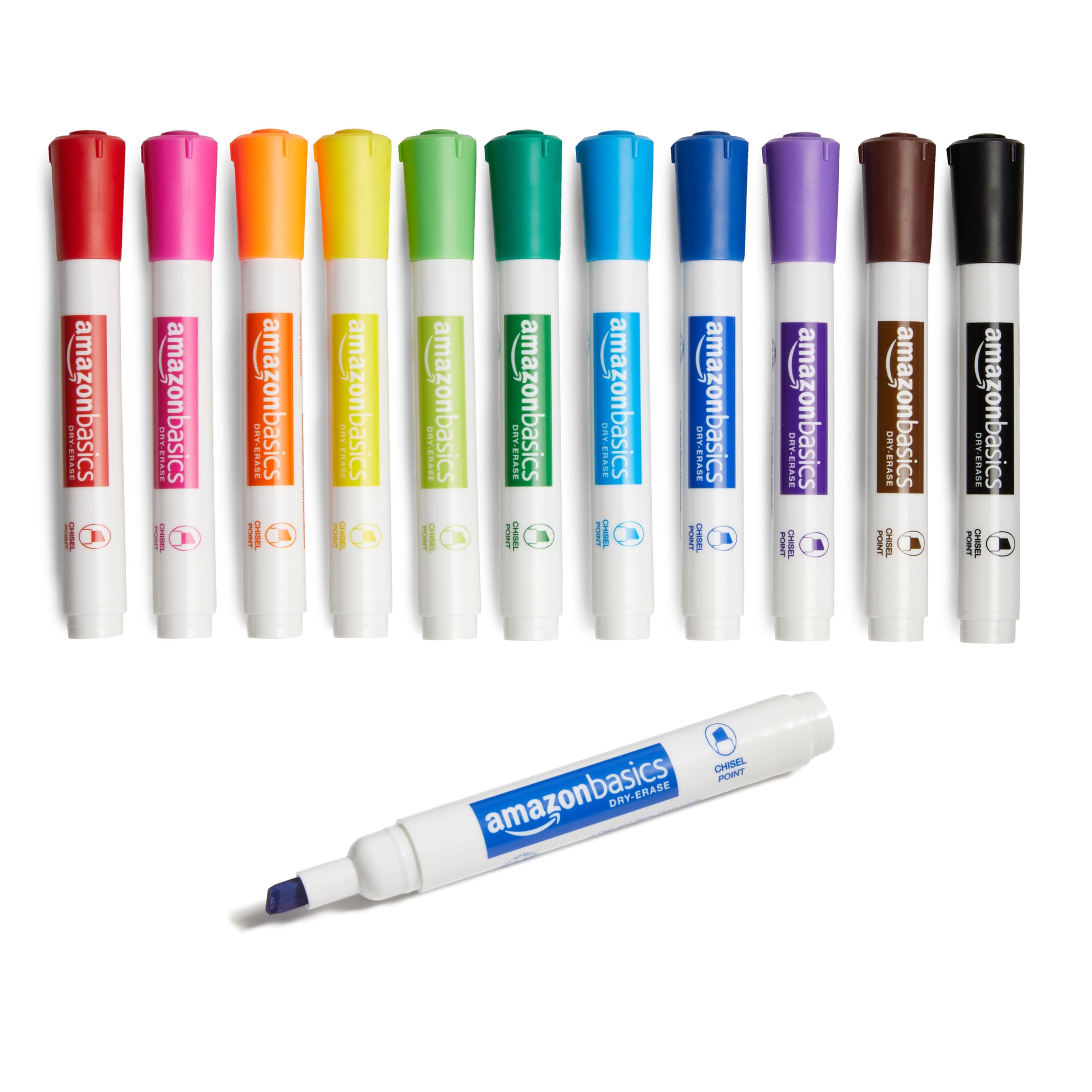 Amazon Basics Low-Odor Chisel Tip Dry Erase Whiteboard Marker