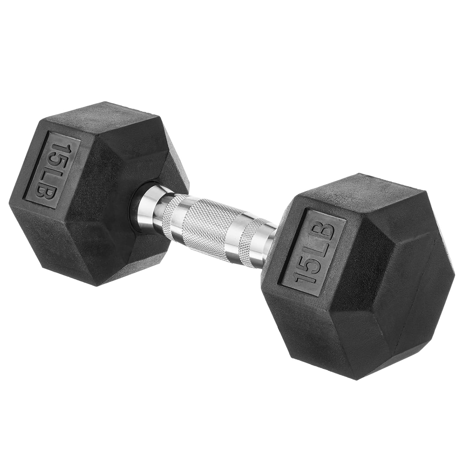 Amazon Basics Rubber Encased Exercise and Fitness Hex Dumbbell