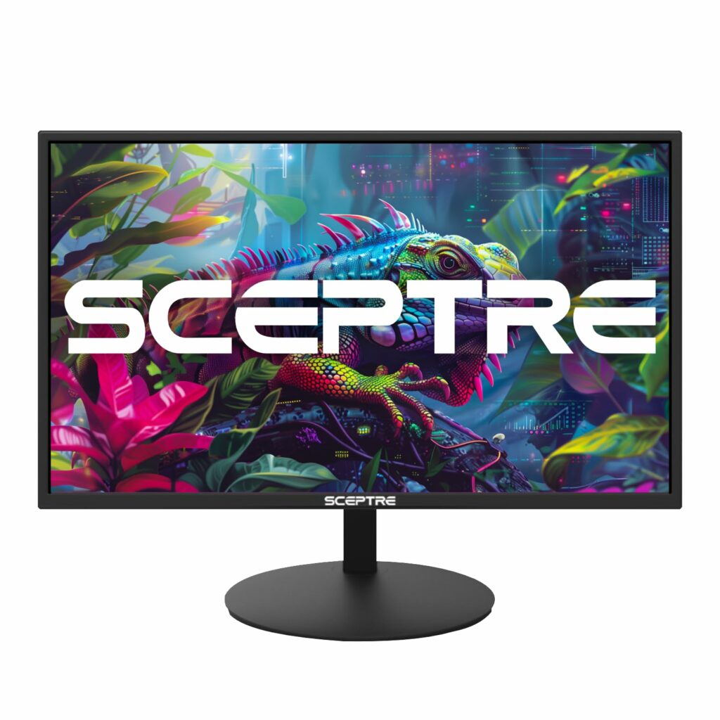 Sceptre E275W-19203R 27 inch1080P LED Monitor 99% sRGB 2X HDMI VGA Build-In Speakers, Machine Black (E275W-19203R series)