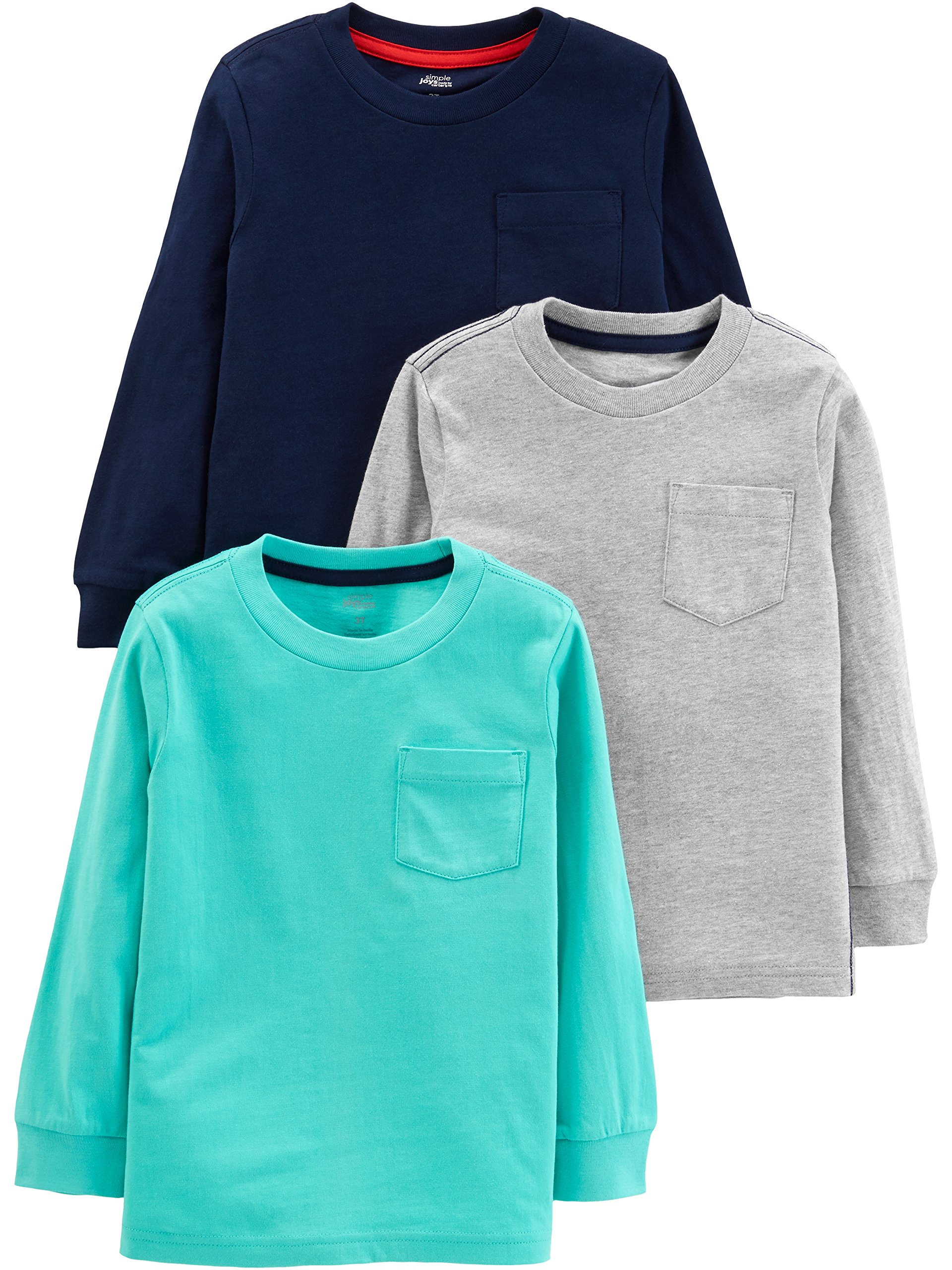 Simple Joys by Carter's Boys' 3-Pack Long Sleeve Shirts