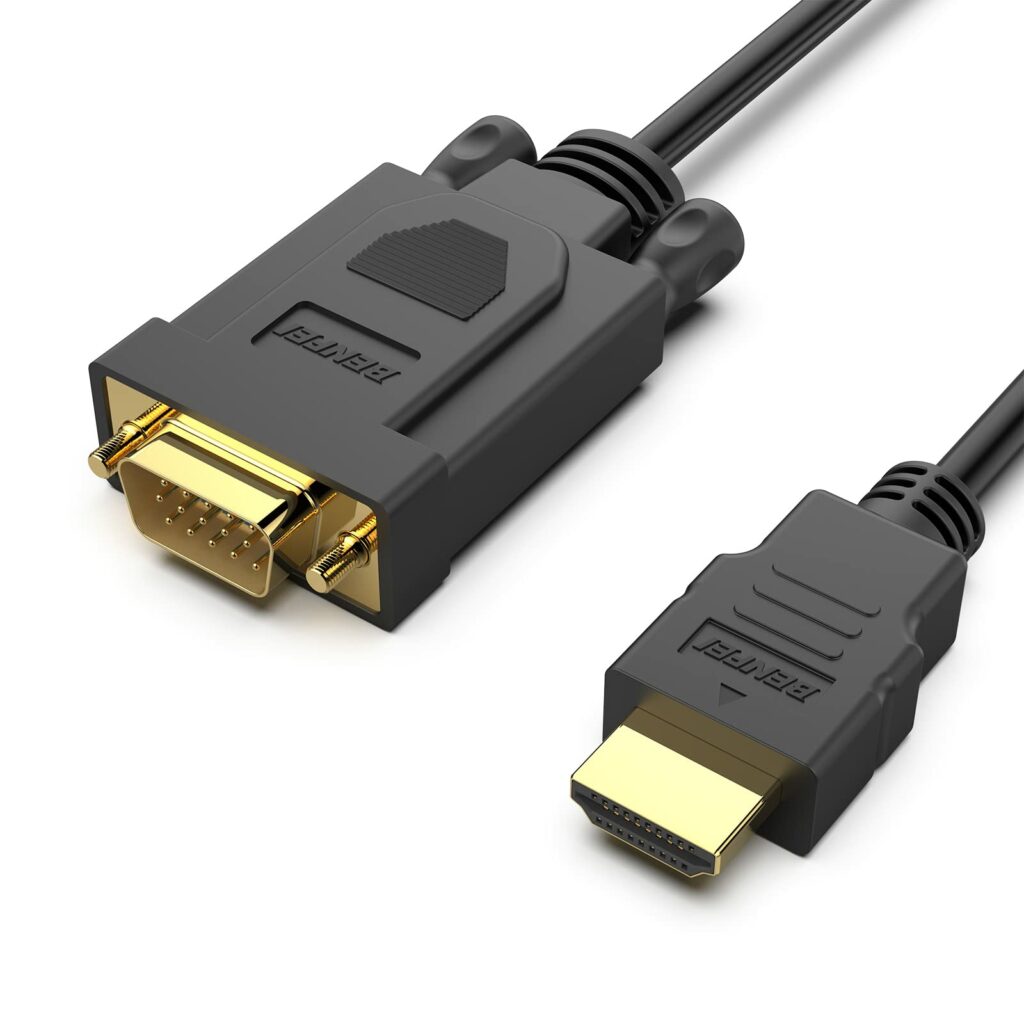 BENFEI HDMI to VGA 6 Feet Cable, Uni-Directional HDMI Computer to VGA Monitor Cable (Male to Male) Compatible for Computer, Desktop, Laptop, PC, Monitor, Projector, HDTV, Roku, Xbox