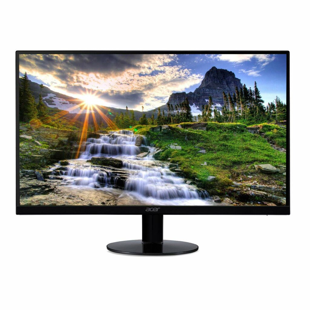 Acer 21.5 Inch Full HD (1920 x 1080) IPS Ultra-Thin Zero Frame Computer Monitor (HDMI & VGA Port), SB220Q bi