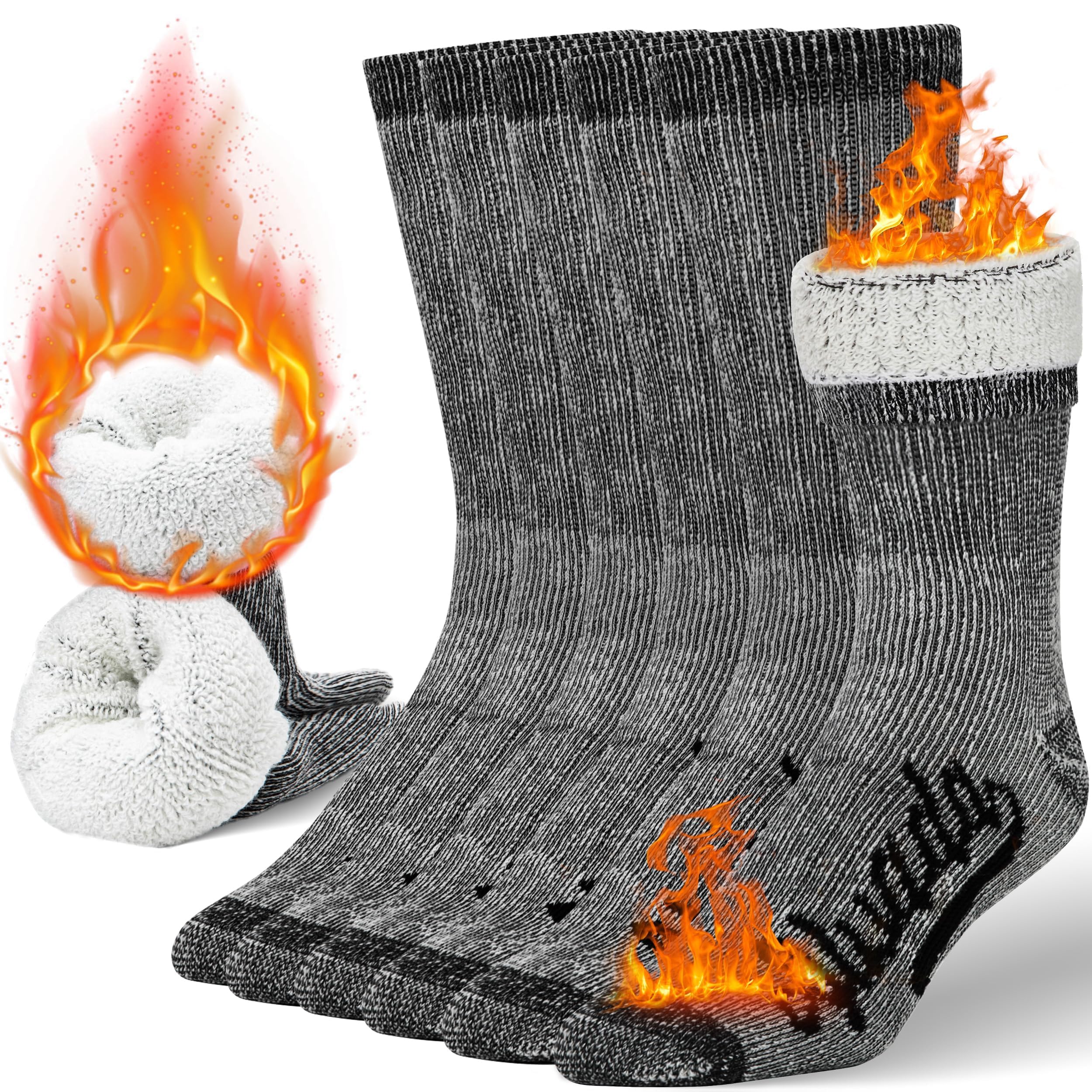 Alvada Mens Merino Wool Crew Socks