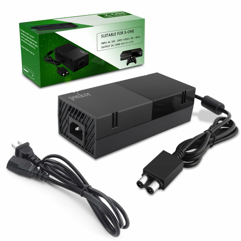 Ponkor Power Supply for Xbox One, AC Cord Replacement Power Brick Adapter 100-240V Compatible with Xbox One