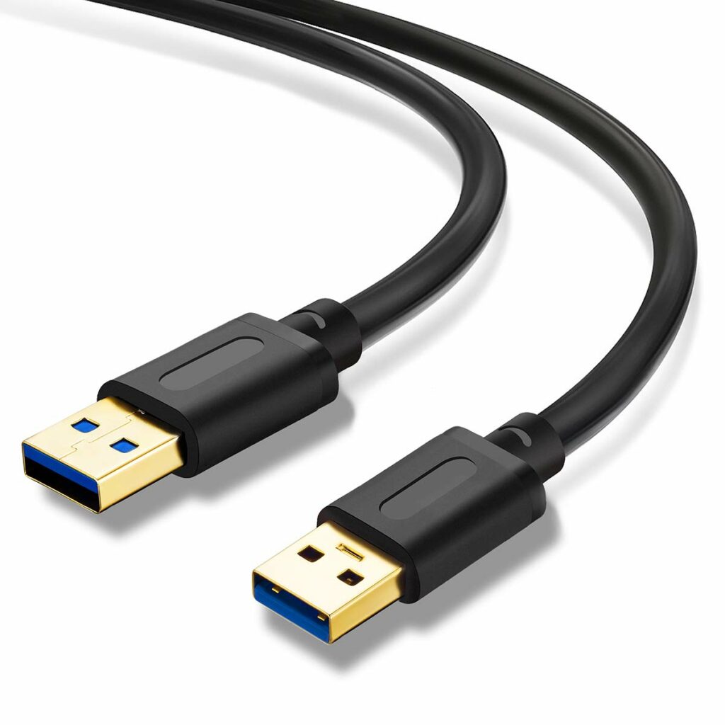 USB 3.0 A to A Male Cable 3Ft,USB to USB Cable USB Male to Male Cable USB Cord with Gold-Plated Connector for Hard Drive Enclosures, DVD Player, Laptop Cooler (3Ft/1M)