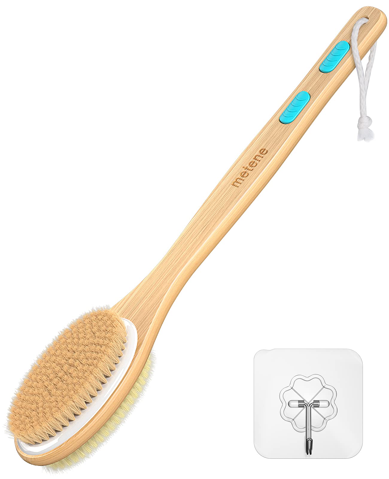 Metene Shower Brush with Soft and Stiff Bristles