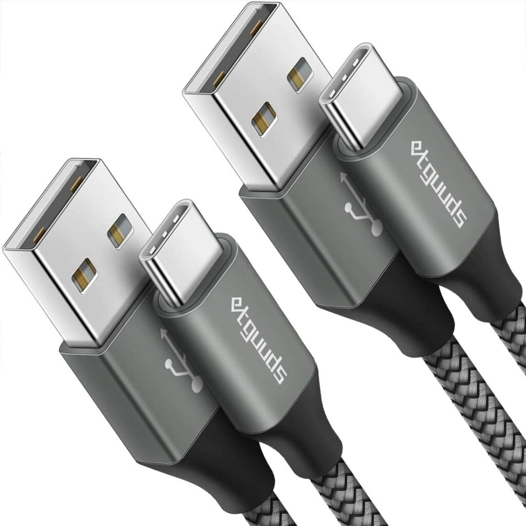 etguuds Long USB A to USB C Cable 10ft, 2-Pack Fast Charging Type C Charger Cord Braided for iPhone 16 15 Pro Max Plus, for Samsung Galaxy S24 S23 S22 S21 S20 S10 S10E Note 20 10 A15 A25 A35 A55