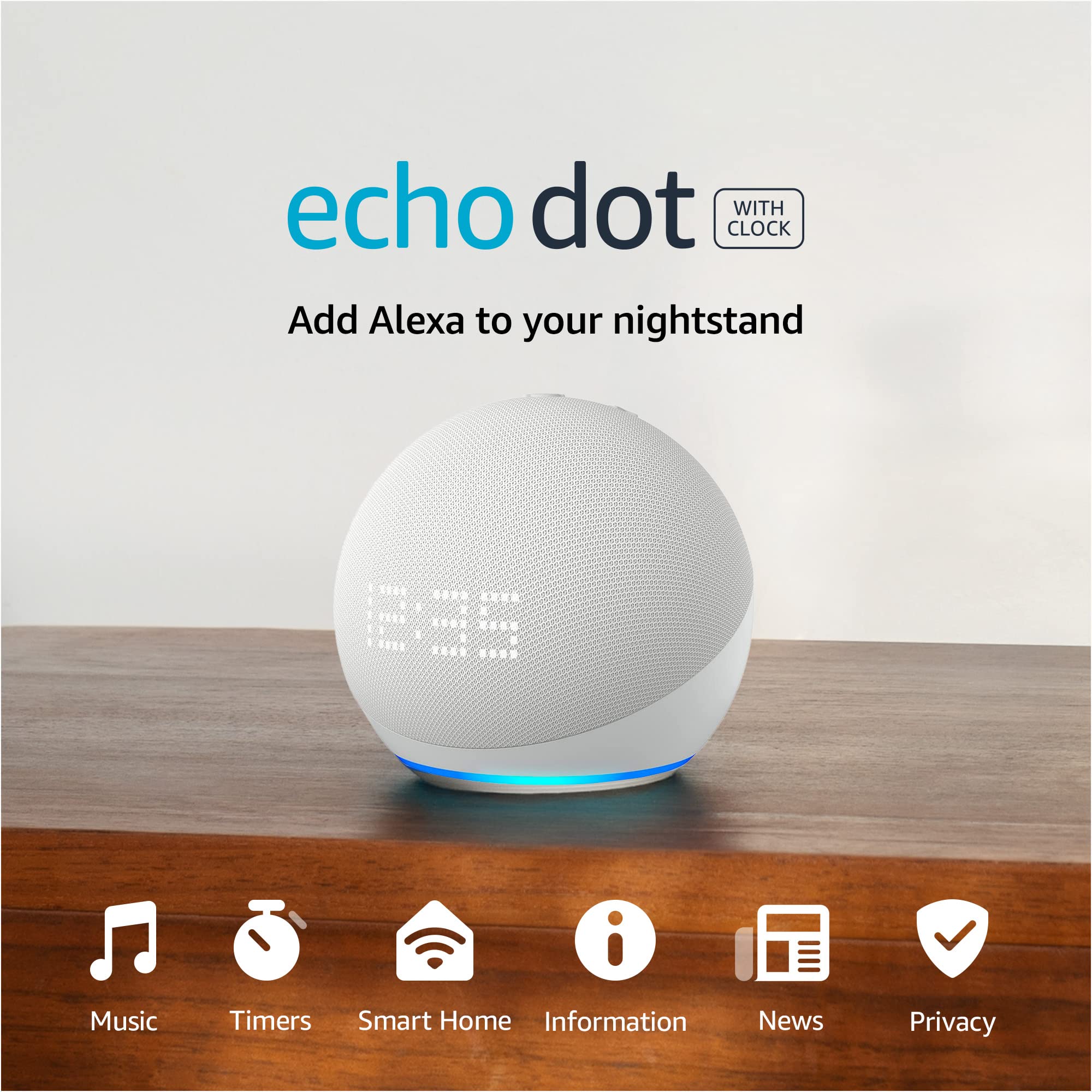 Amazon Echo Dot (5th Gen) with Clock