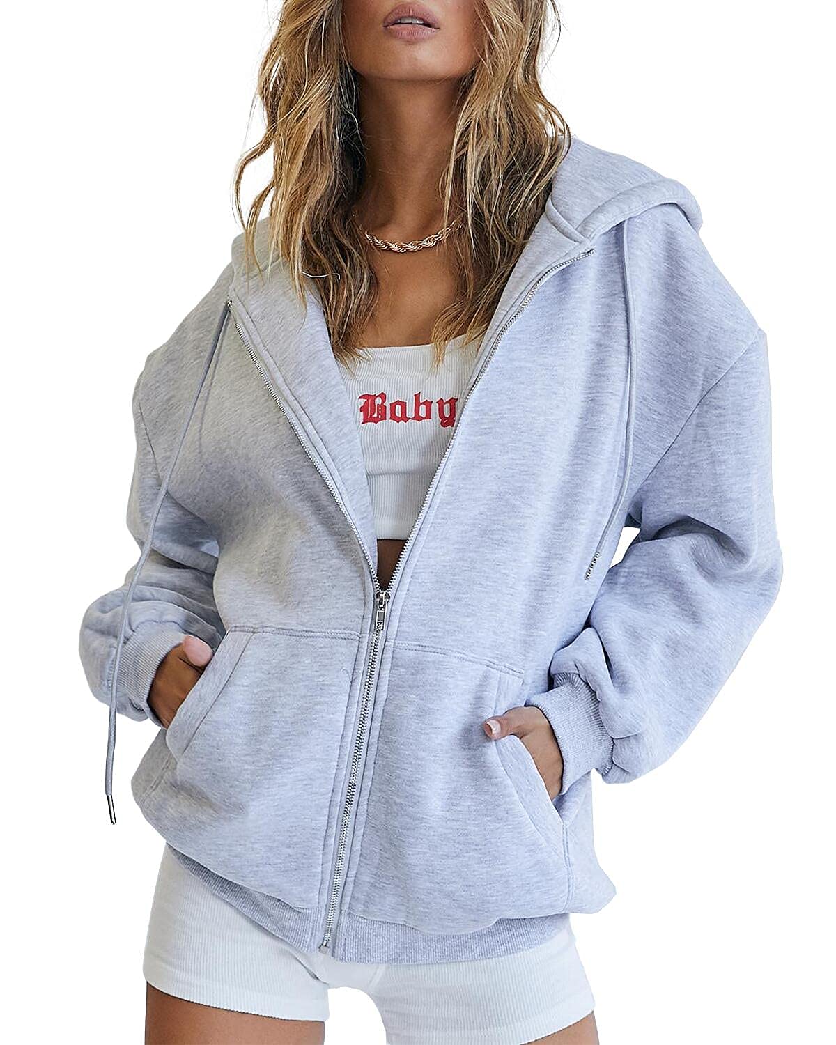 Trendy Queen Women's Zip Up Hoodie