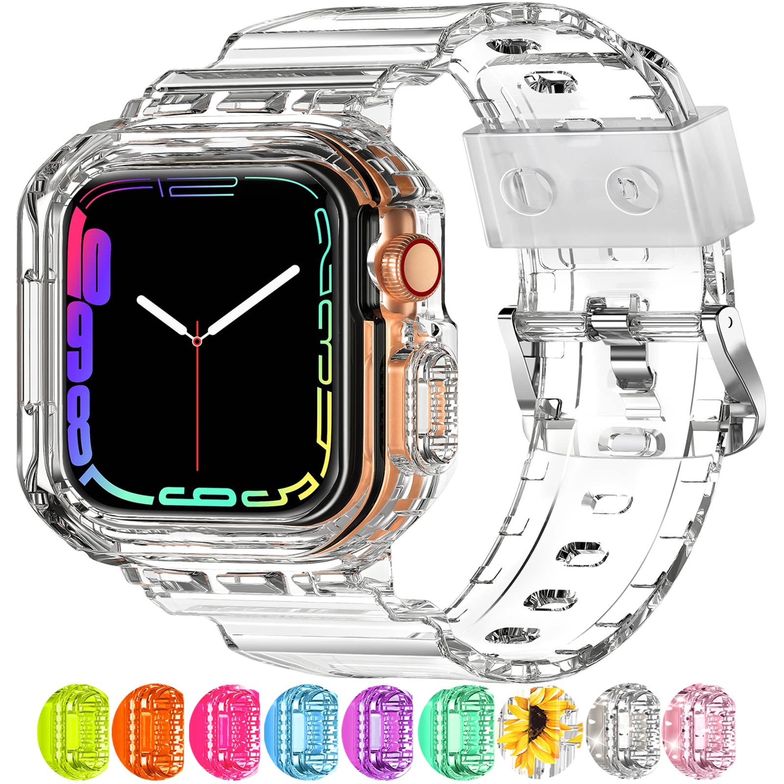 XYF Compatible Crystal Clear Apple Watch Bands