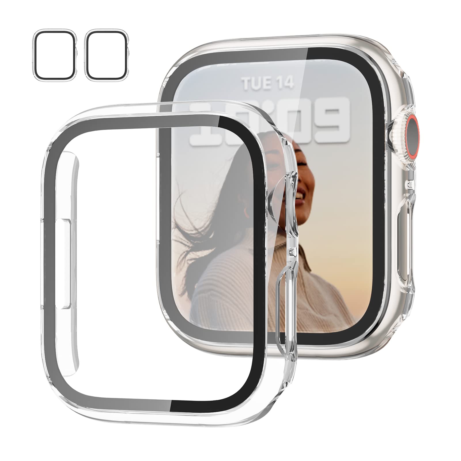 2 Pack Tempered Glass Screen Protector for Apple Watch