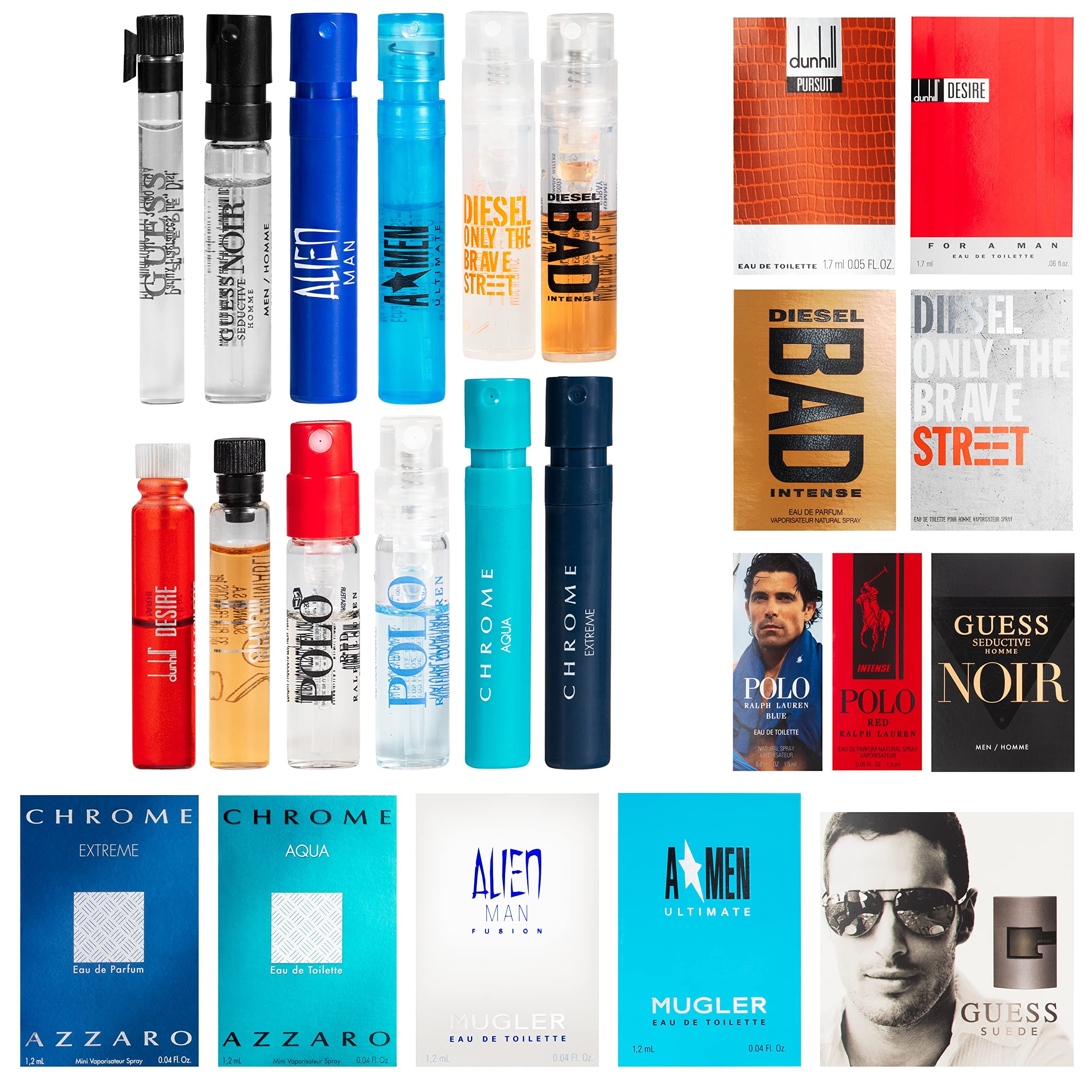 Cologne Samples for Men - 12 Designer Fragrance Brands