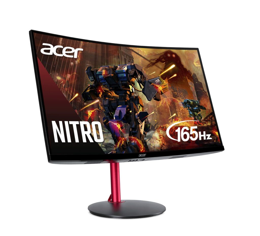 Acer Nitro 27" Full HD 1920 x 1080 1500R Curve PC Gaming Monitor | AMD FreeSync Premium | 165Hz Refresh | 1ms (VRB) | ZeroFrame Design | 1 x Display Port 1.4 & 2 x HDMI 2.0 Ports ED270R Mbmiiphx