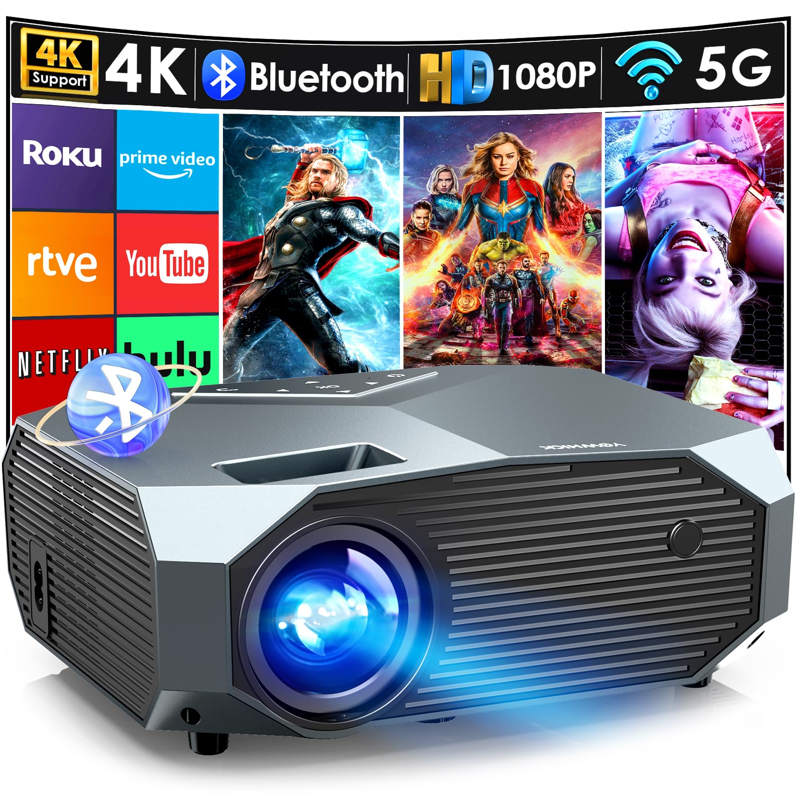 YOWHICK 4K Projector