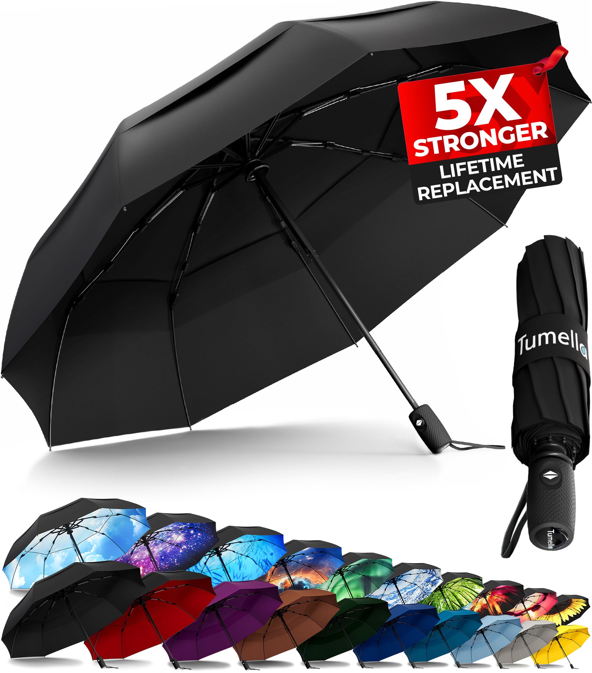 TUMELLA Windproof Travel Umbrella