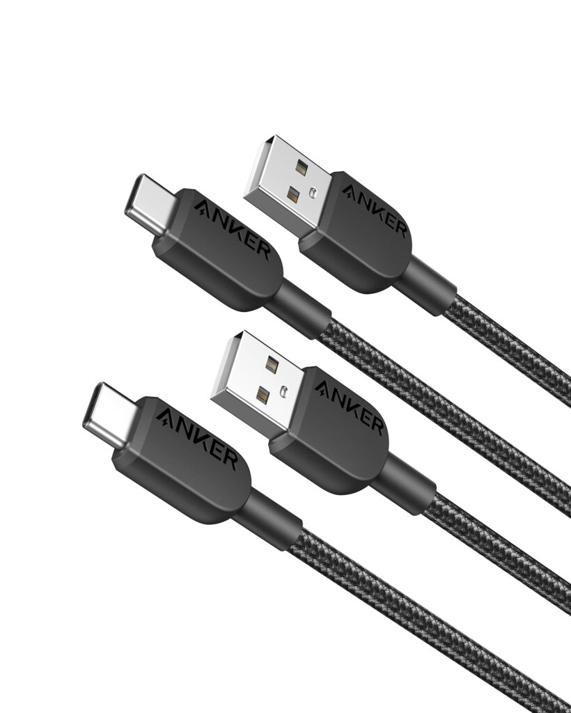 Anker Cable [2 Pack 3ft], USB A to Type C Charger Cord, Braided USB to USB C Cable for Samsung Galaxy Note 10/S10+ S10, LG V30 (USB 2.0, Black)