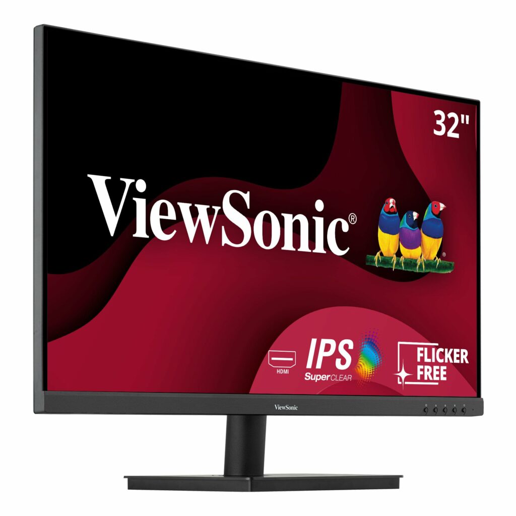 ViewSonic VA3209M 32 Inch IPS Full HD 1080p Monitor with Frameless Design, 75 Hz, Dual Speakers, HDMI, and VGA Inputs for Home and Office,Black