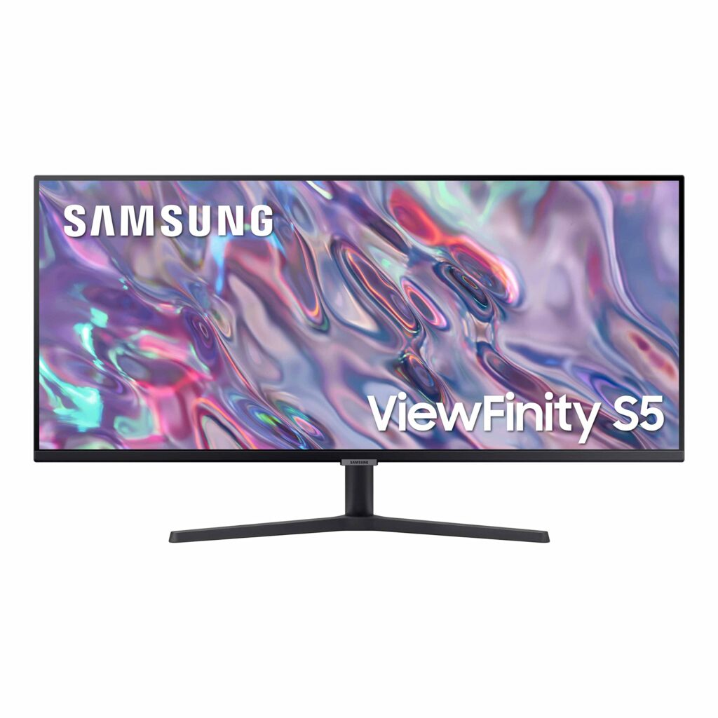 SAMSUNG 34" ViewFinity S50GC Series Ultra-WQHD Monitor, 100Hz, 5ms, HDR10, AMD FreeSync, Eye Care, Borderless Design, PIP, PBP, LS34C502GANXZA, 2023, Black