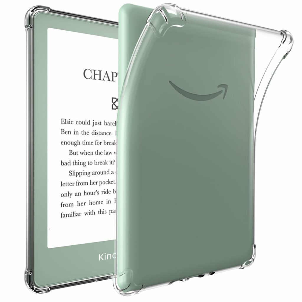 Clear Kindle Case for (6.8") All-New Kindle Paperwhite 11th Generation Case 2021 & Signature Edition Lightweight Scratch-Proof Transparent TPU Soft Skin Bumper Kindle Cover, Clear ﻿