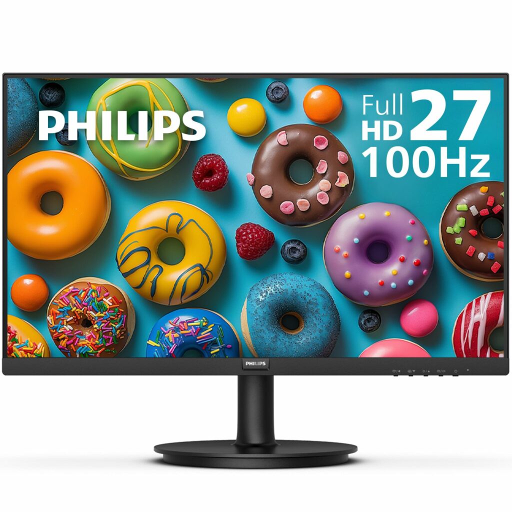 PHILIPS 27 inch Framless Full HD (1920 x 1080) 100Hz Monitor, VESA, HDMI x 1, VGA Port x1, Eye Care, 4 Year Advance Replacement Warranty, 271V8LB