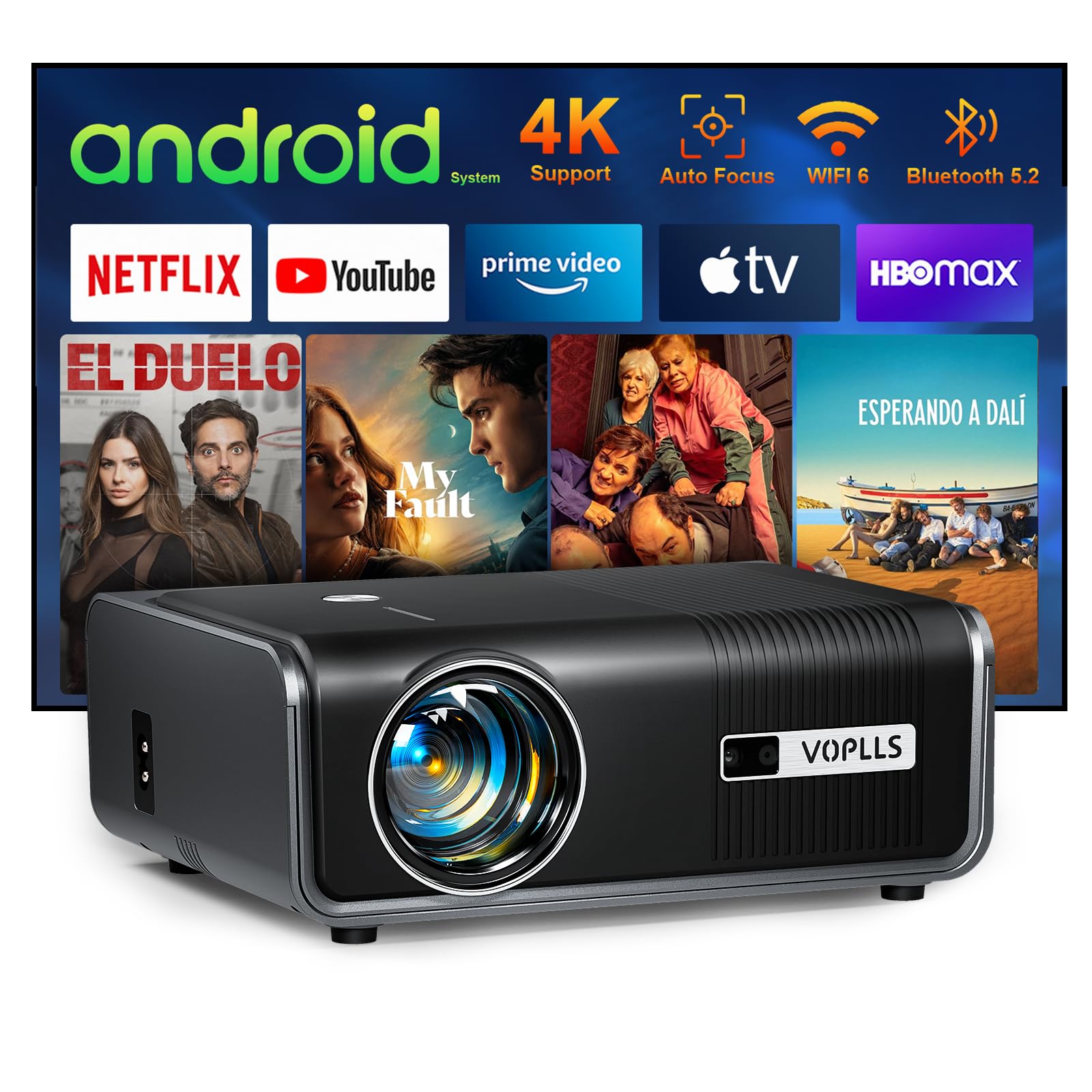 VOPLLS 4K Smart Projector