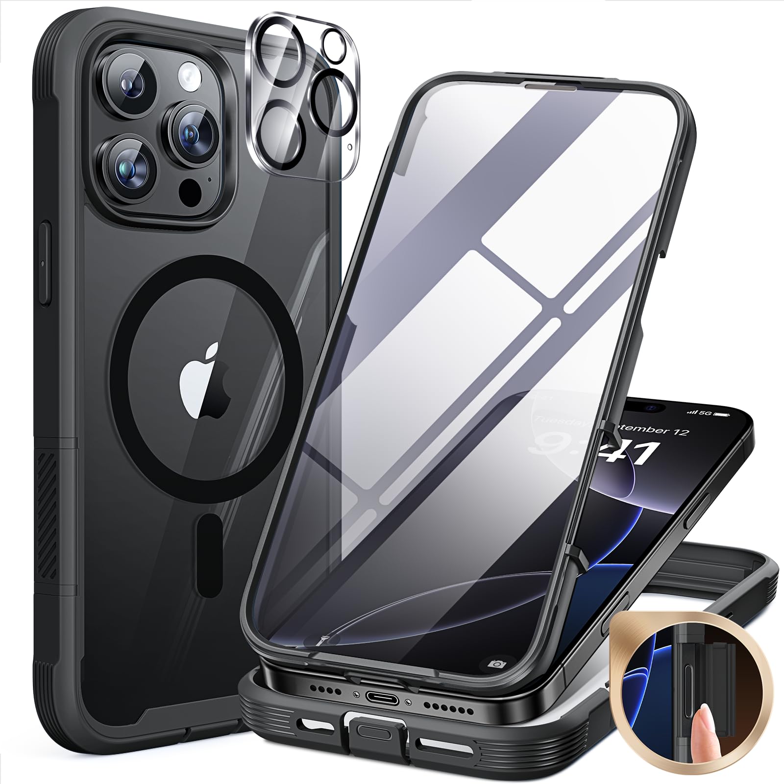 Miracase Magnetic for iPhone 16 Pro Case