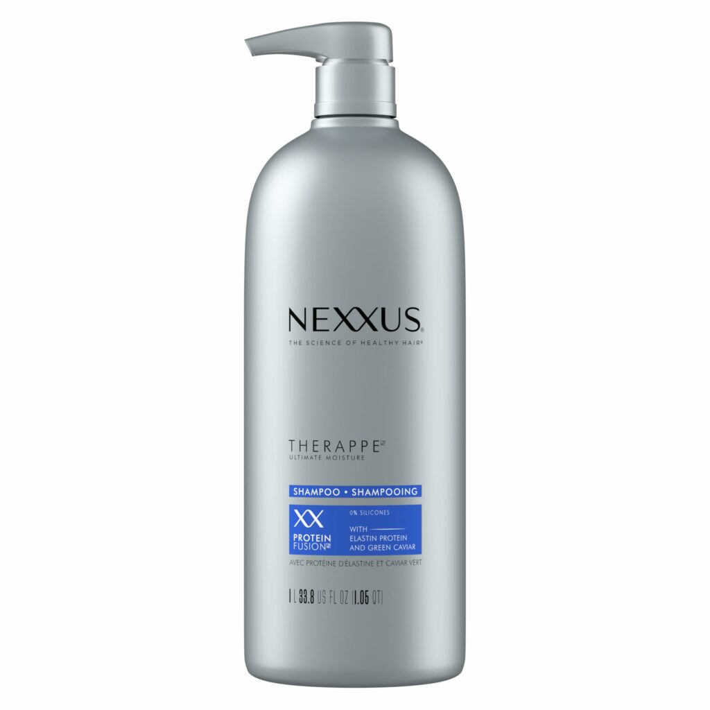 Nexxus Therappe Moisturizing Shampoo Ultimate Moisture for Dry Hair Silicone-Free, Moisturizing ProteinFusion with Elastin Protein and Green Caviar 33.8 oz